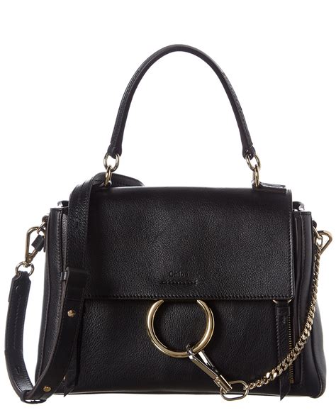 chloe faye day small leather shoulder bag|chloe faye bag black.